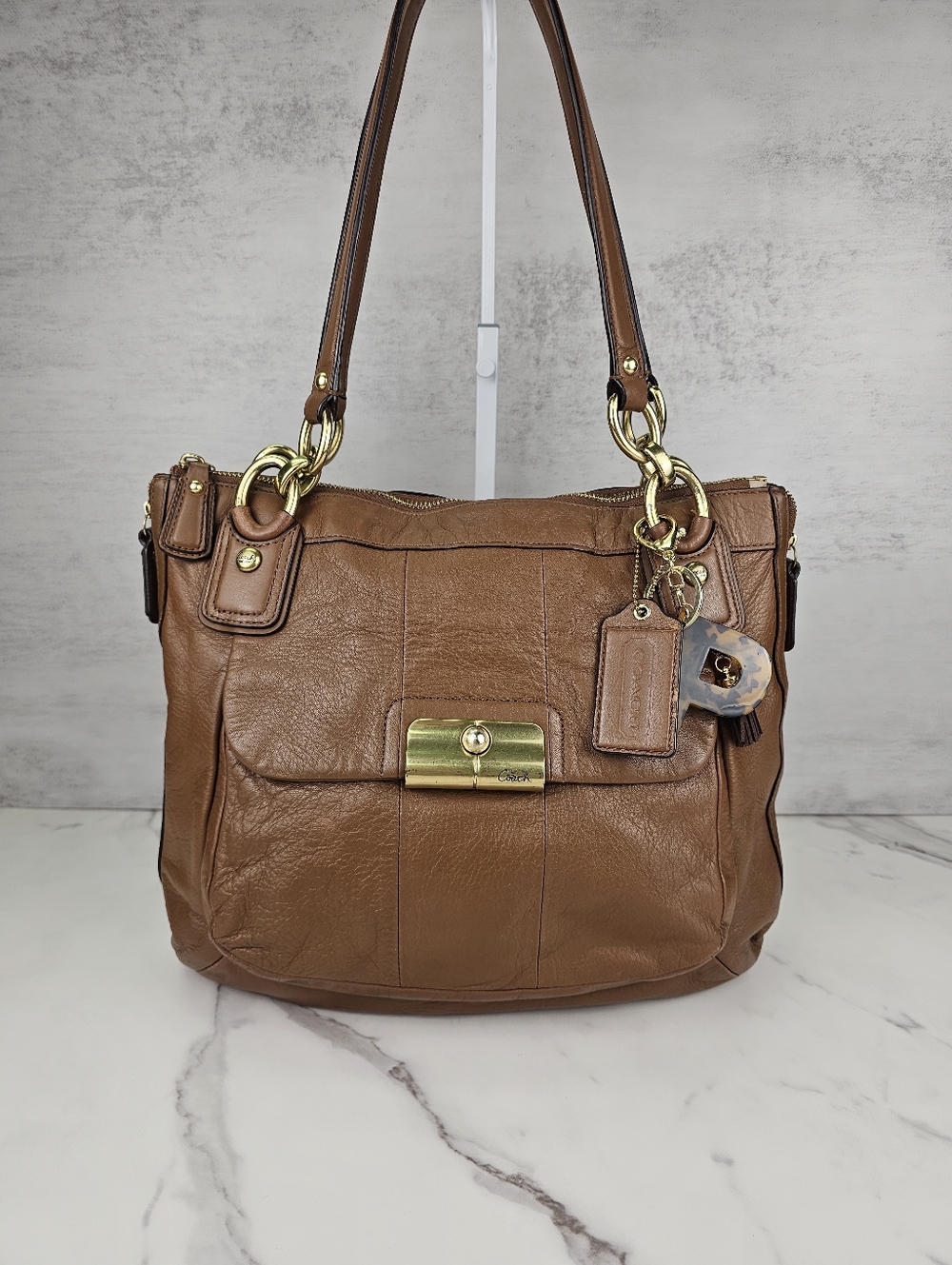 Coach Kristin Brown Leather Shoulderbag